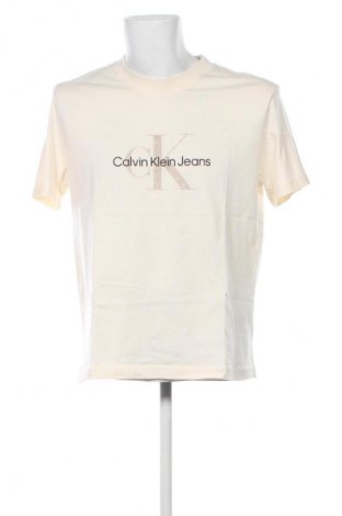 Ανδρικό t-shirt Calvin Klein Jeans, Μέγεθος M, Χρώμα Εκρού, Τιμή 19,99 €