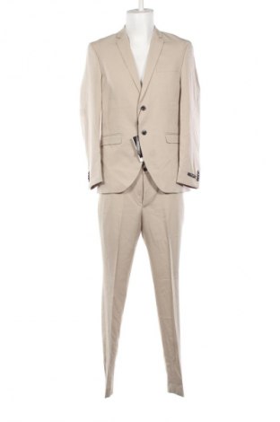 Herrenanzug Jack & Jones, Größe L, Farbe Beige, Preis € 187,99