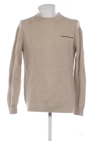 Herrenpullover Calvin Klein Jeans, Größe L, Farbe Ecru, Preis 132,99 €