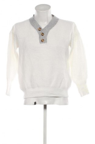 Herrenpullover Unbranded, Größe L, Farbe Weiß, Preis 18,99 €