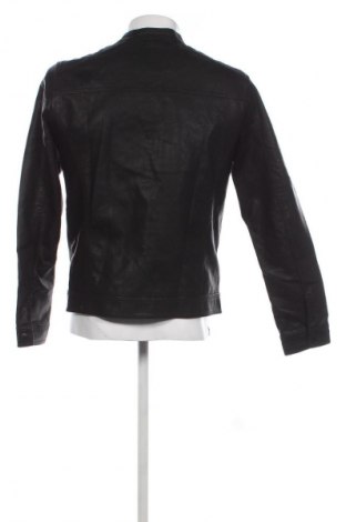 Herren Lederjacke Jack & Jones, Größe M, Farbe Schwarz, Preis € 43,99