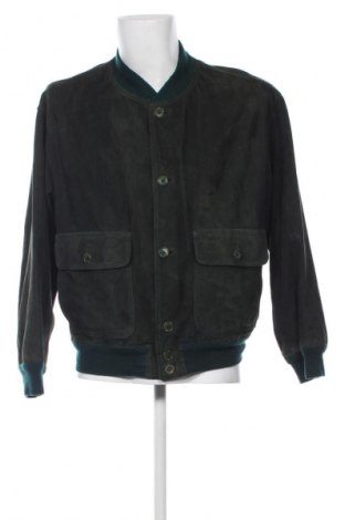 Geacă de piele pentru bărbati Unbranded, Mărime M, Culoare Verde, Preț 183,99 Lei