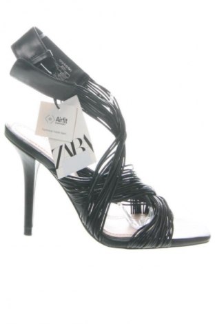 Sandale Zara, Mărime 39, Culoare Negru, Preț 185,99 Lei