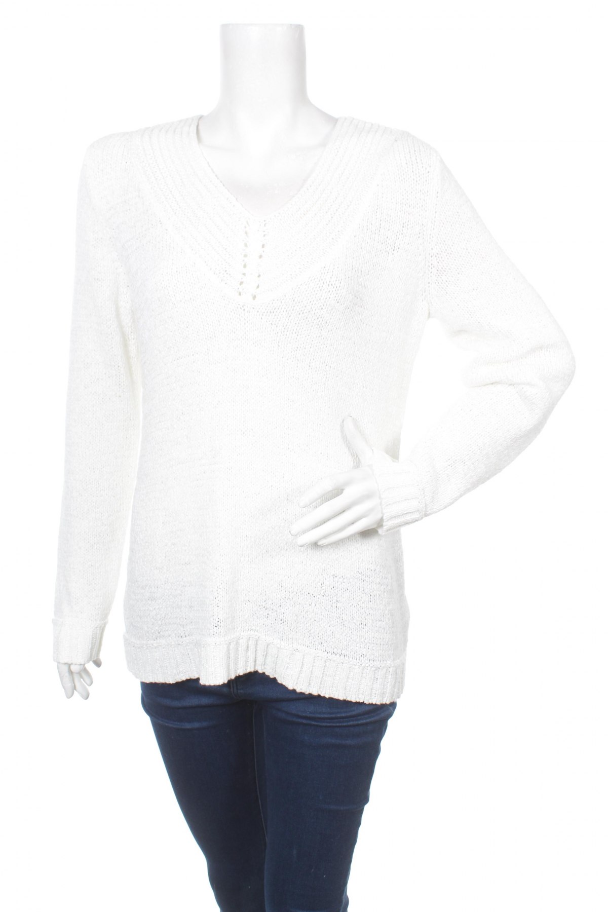Дамски пуловер, Размер M, Цвят Бял, Цена 32,30 лв.