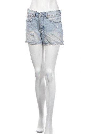 Дамски къс панталон H&M, Размер M, Цвят Син, Памук, Цена 6,04 лв.