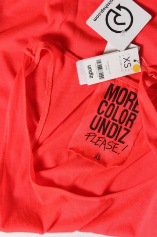 Γυναικείο αμάνικο μπλουζάκι Undiz, Μέγεθος XS, Χρώμα Κόκκινο, 100% πολυεστέρας, Τιμή 4,02 €