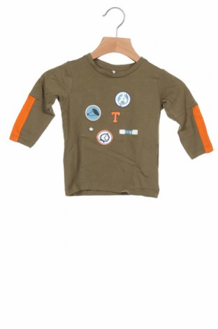 Dziecięca bluzka Name It, Rozmiar 3-6m/ 62-68 cm, Kolor Zielony, 95% bawełna, 5% elastyna, Cena 14,50 zł