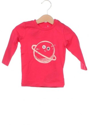 Dziecięca bluzka Name It, Rozmiar 3-6m/ 62-68 cm, Kolor Różowy, 95% bawełna, 5% elastyna, Cena 12,13 zł