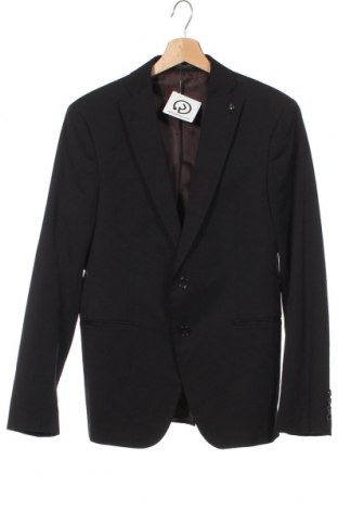 Мъжко сако Zara Man, Размер M, Цвят Черен, 50% памук, 47% полиамид, 3% еластан, Цена 15,96 лв.
