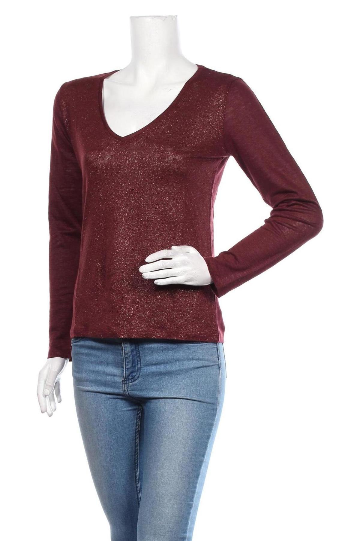 Γυναικεία μπλούζα Petit Bateau, Μέγεθος XS, Χρώμα Κόκκινο, Λινό, Τιμή 27,53 €