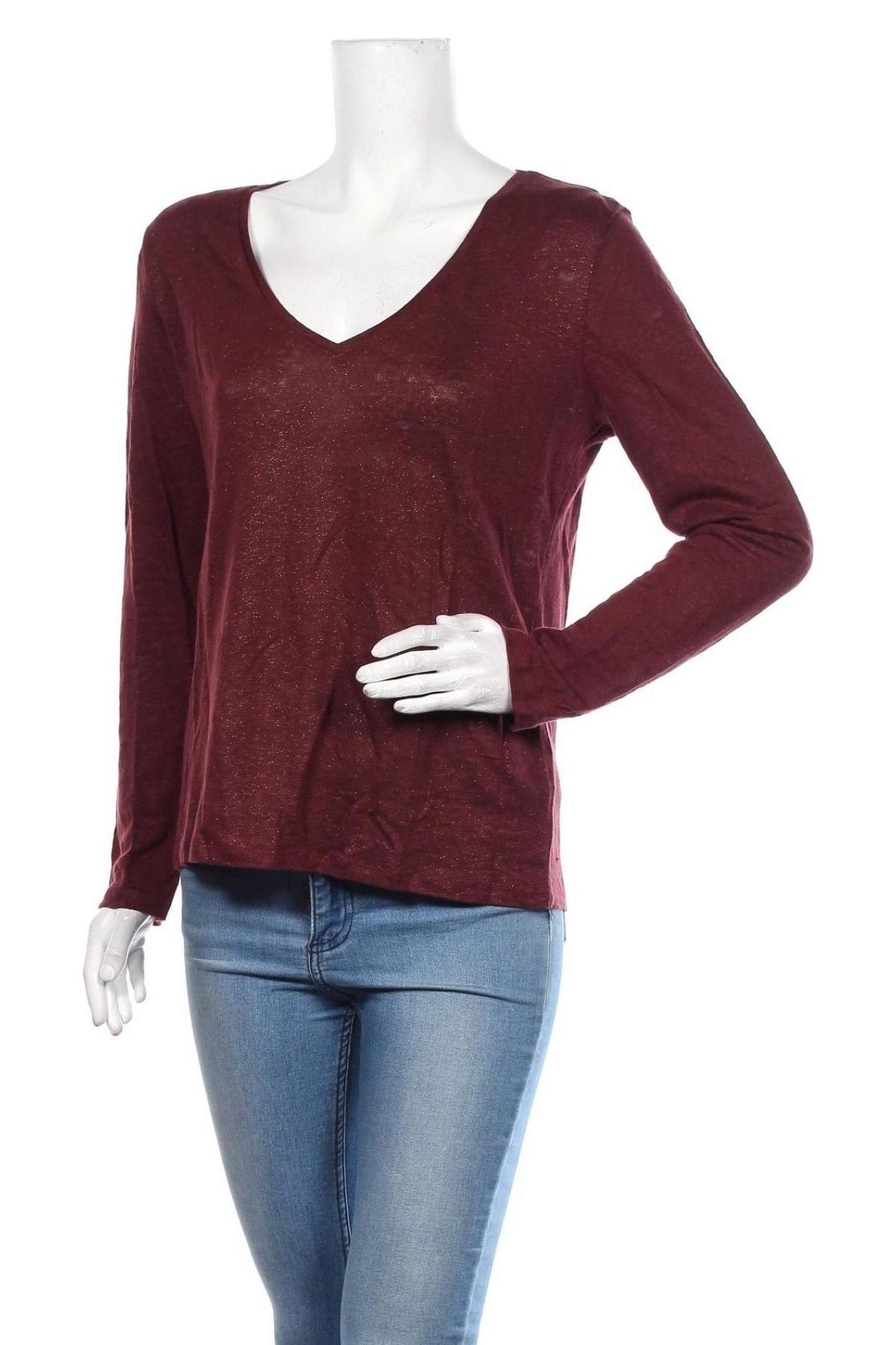Γυναικεία μπλούζα Petit Bateau, Μέγεθος M, Χρώμα Κόκκινο, Λινό, Τιμή 27,53 €