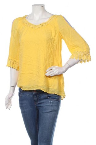Γυναικεία μπλούζα Comma,, Μέγεθος XS, Χρώμα Κίτρινο, Βισκόζη, Τιμή 23,09 €