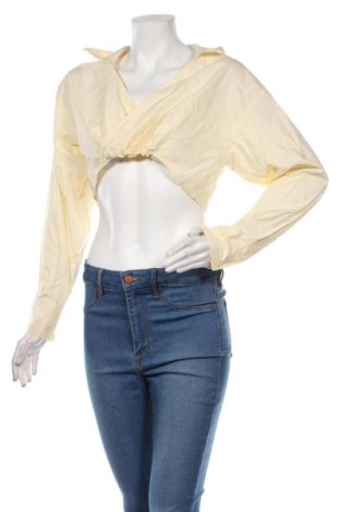 Γυναικεία μπλούζα Monki, Μέγεθος XS, Χρώμα Κίτρινο, Βαμβάκι, Τιμή 12,16 €