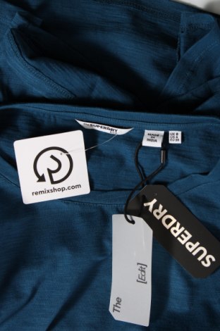 Дамска блуза Superdry, Размер S, Цвят Син, 60% памук, 40% полиестер, Цена 43,60 лв.