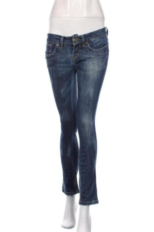 Дамски дънки Almanegra Jeans, Размер S, Цвят Син, 98% памук, 2% еластан, Цена 16,54 лв.
