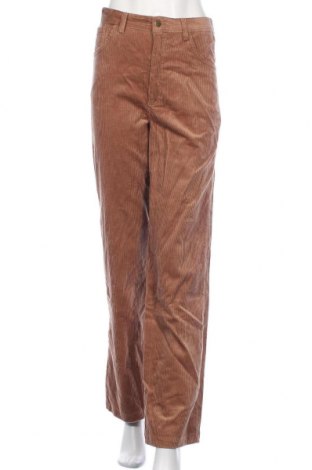 Pantaloni de velvet de femei A Lot Less x About You, Mărime S, Culoare Bej, 99% bumbac, 1% elastan, Preț 73,52 Lei