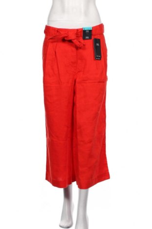 Γυναικείο παντελόνι Marks & Spencer, Μέγεθος L, Χρώμα Κόκκινο, Λινό, Τιμή 30,54 €