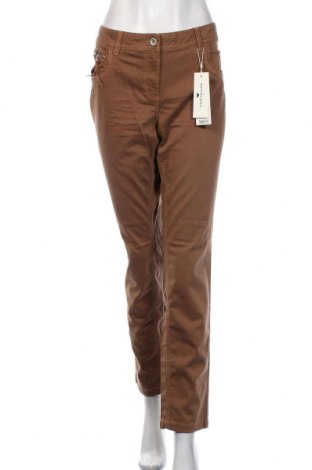 Дамски панталон Tom Tailor, Размер XL, Цвят Кафяв, 98% памук, 2% еластан, Цена 81,75 лв.