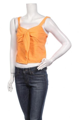 Γυναικείο αμάνικο μπλουζάκι Pimkie, Μέγεθος S, Χρώμα Πορτοκαλί, 73% βαμβάκι, 23% λινό, Τιμή 12,99 €