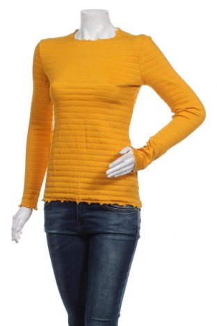 Damski sweter Tom Tailor, Rozmiar S, Kolor Żółty, 84% bawełna, 14% poliamid, 2% elastyna, Cena 106,75 zł