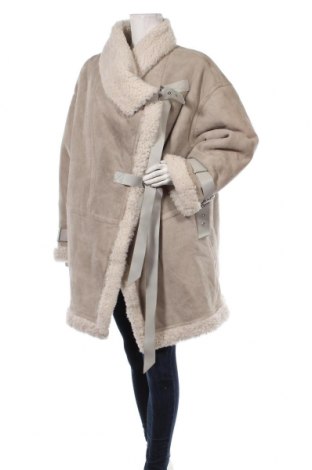 Дамско кожено палто Shoreditch Ski Club, Размер M, Цвят Сив, Естествена кожа, Цена 740,70 лв.