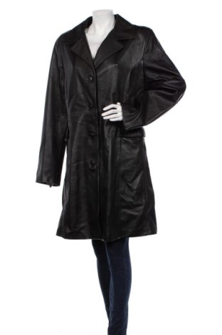Дамско кожено яке, Размер XXL, Цвят Черен, Естествена кожа, Цена 106,68 лв.
