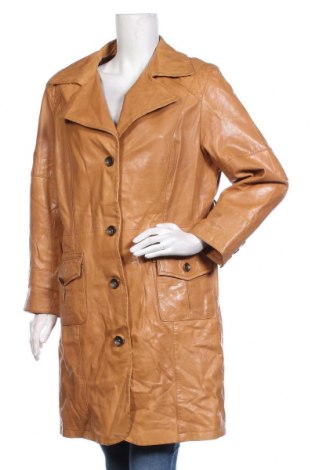 Дамско кожено яке, Размер L, Цвят Кафяв, Естествена кожа, Цена 113,35 лв.