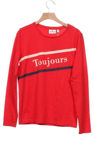 Детска блуза Tom Tailor, Размер 11-12y/ 152-158 см, Цвят Червен, Памук, Цена 10,15 лв.