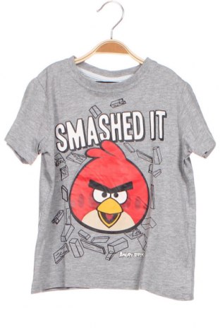 Детска тениска Angry Birds, Размер 5-6y/ 116-122 см, Цвят Сив, 90% памук, 10% вискоза, Цена 11,40 лв.