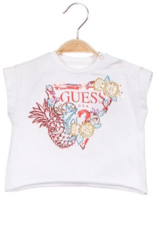 Детска тениска Guess, Размер 3-6m/ 62-68 см, Цвят Бял, 95% памук, 5% еластан, Цена 26,00 лв.