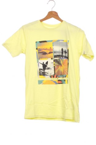 Детска тениска Quiksilver, Размер 13-14y/ 164-168 см, Цвят Жълт, Памук, Цена 21,45 лв.