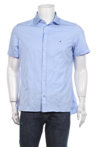 Ανδρικό πουκάμισο Tommy Hilfiger, Μέγεθος L, Χρώμα Μπλέ, 59% βαμβάκι, 49% πολυεστέρας, Τιμή 22,51 €