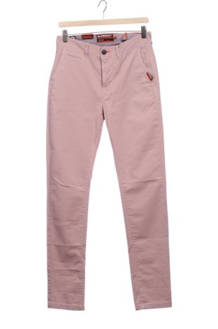 Мъжки панталон Superdry, Размер S, Цвят Розов, Цена 8,95 лв.