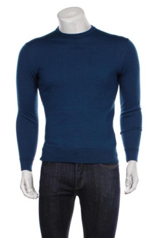 Pulover de bărbați H&M, Mărime S, Culoare Albastru, Lână, Preț 92,31 Lei