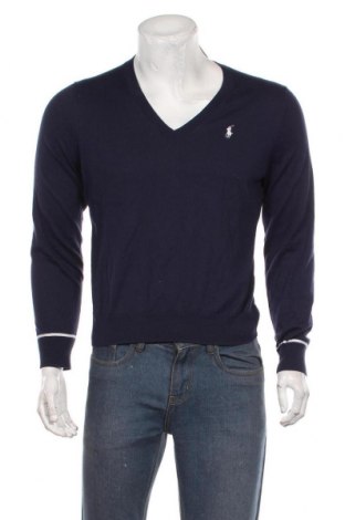 Pánský svetr  Polo By Ralph Lauren, Velikost L, Barva Modrá, 55% bavlna, 45% polyester, Cena  2 197,00 Kč