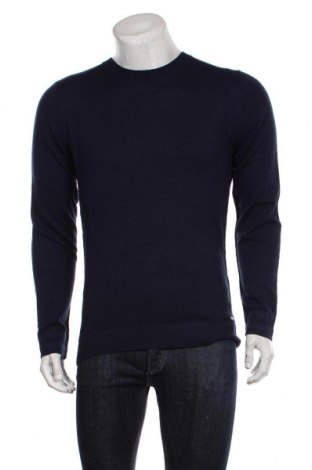 Мъжки пуловер Tom Tailor, Размер L, Цвят Син, 60% памук, 20% вискоза, 15% лен, 5% полиестер, Цена 74,25 лв.