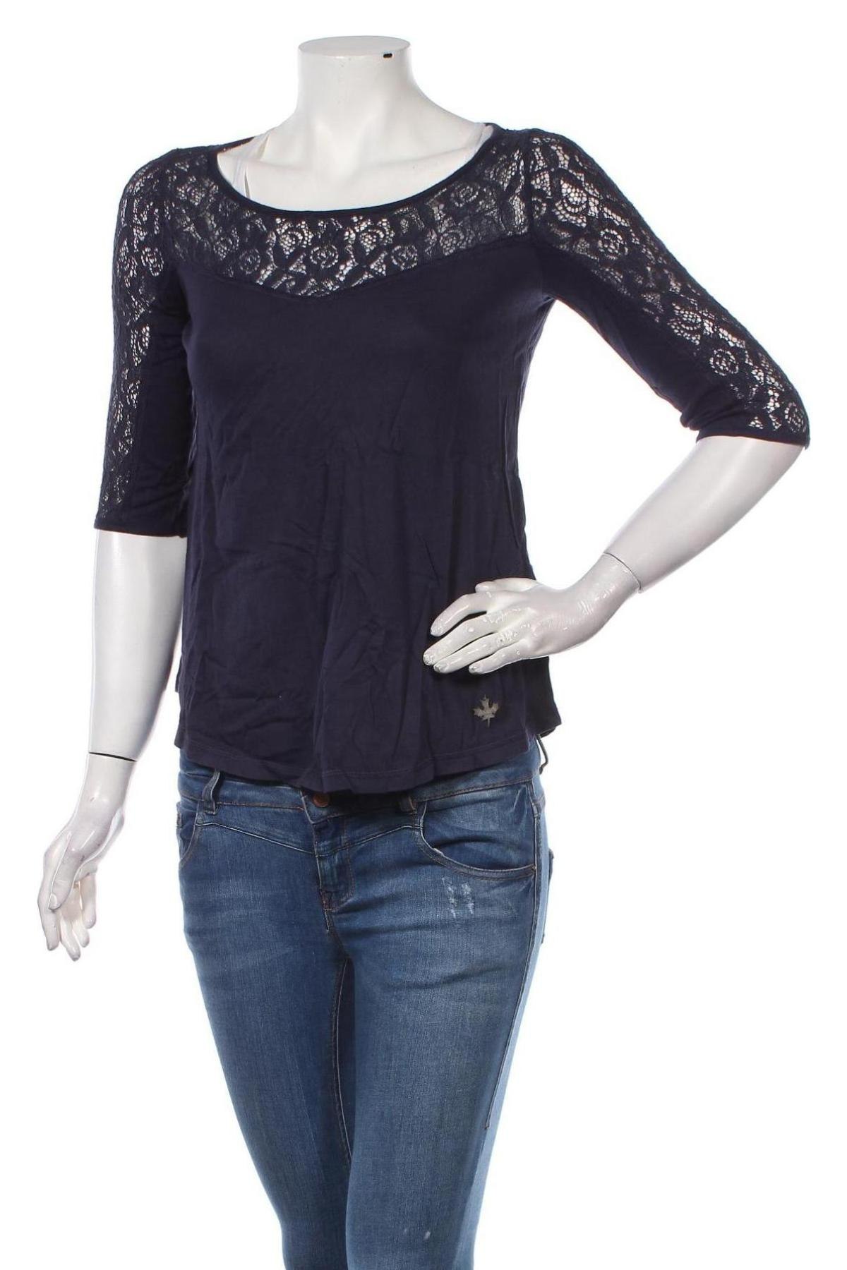 Γυναικεία μπλούζα Khujo, Μέγεθος S, Χρώμα Μπλέ, 60% βαμβάκι, 40% μοντάλ, Τιμή 30,67 €