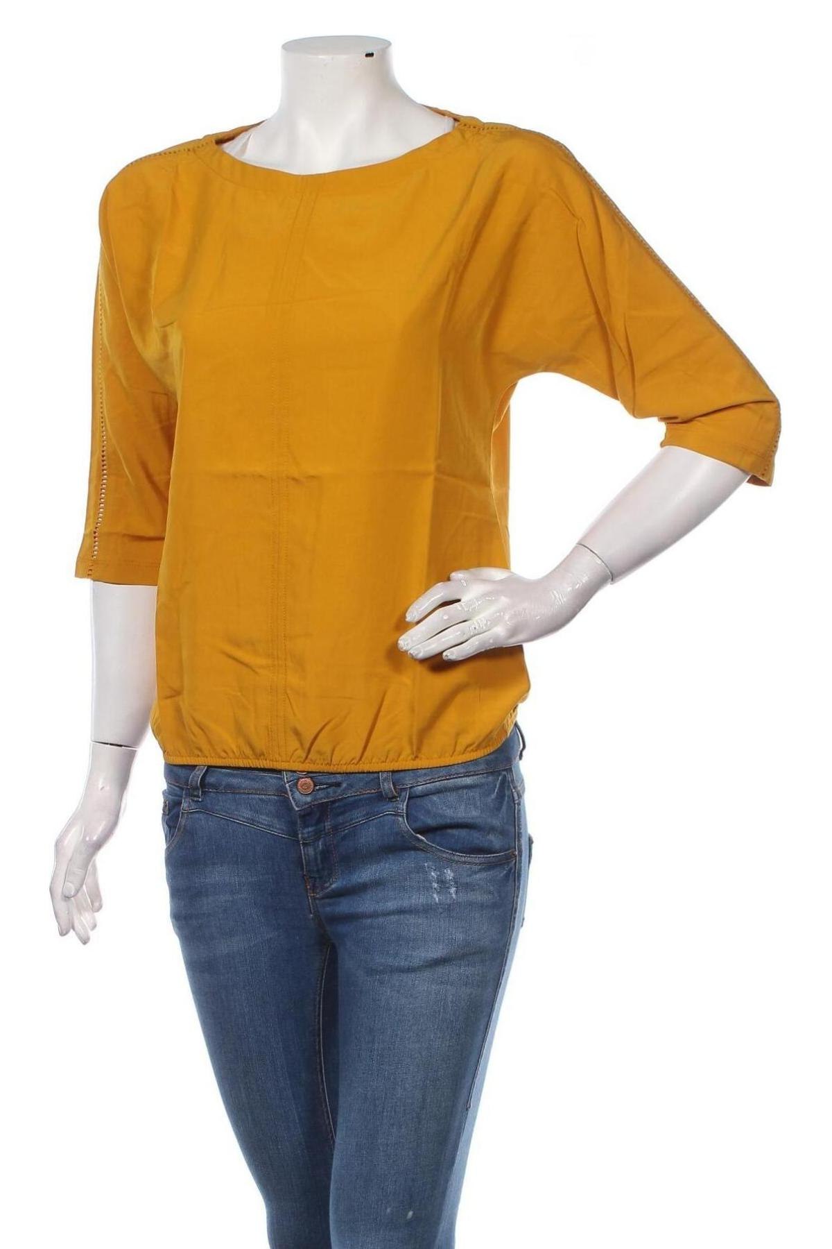 Γυναικεία μπλούζα S.Oliver, Μέγεθος XXS, Χρώμα Κίτρινο, Βισκόζη, Τιμή 18,35 €