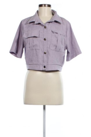 Γυναικείο πουκάμισο SHEIN, Μέγεθος L, Χρώμα Βιολετί, Τιμή 3,56 €