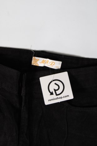 Γυναικείο κοτλέ παντελόνι M&d, Μέγεθος M, Χρώμα Μαύρο, Τιμή 2,60 €