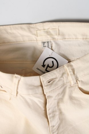 Pantaloni de femei Bershka, Mărime L, Culoare Ecru, Preț 18,12 Lei