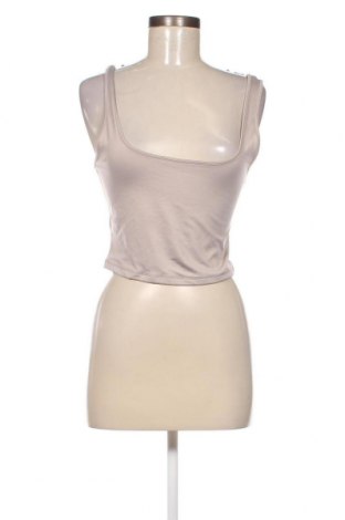 Γυναικείο αμάνικο μπλουζάκι Bershka, Μέγεθος L, Χρώμα  Μπέζ, Τιμή 8,66 €