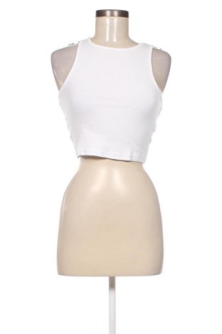 Γυναικείο αμάνικο μπλουζάκι Bershka, Μέγεθος L, Χρώμα Λευκό, Τιμή 8,12 €