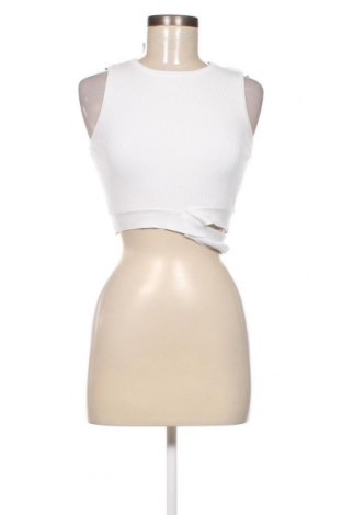 Γυναικείο αμάνικο μπλουζάκι Bershka, Μέγεθος M, Χρώμα Λευκό, Τιμή 5,52 €