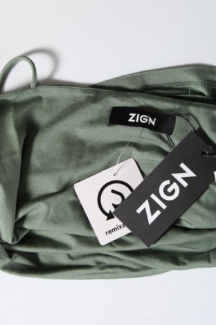 Γυναικείο αμάνικο μπλουζάκι Zign, Μέγεθος S, Χρώμα Πράσινο, Τιμή 3,74 €