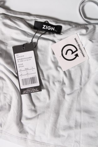 Γυναικείο αμάνικο μπλουζάκι Zign, Μέγεθος L, Χρώμα Γκρί, Τιμή 3,29 €