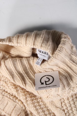 Дамски пуловер Aware by Vero Moda, Размер S, Цвят Екрю, Цена 5,00 лв.