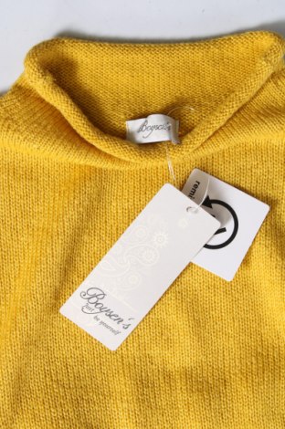 Дамски пуловер Boysen's, Размер S, Цвят Жълт, Цена 10,58 лв.