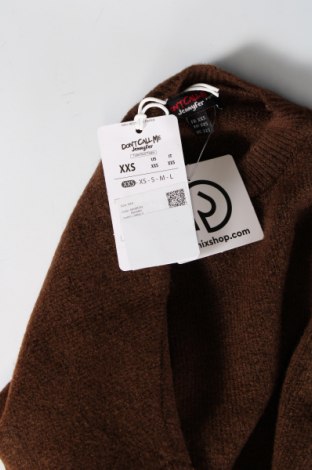 Дамски пуловер Jennyfer, Размер XXS, Цвят Кафяв, Цена 13,80 лв.