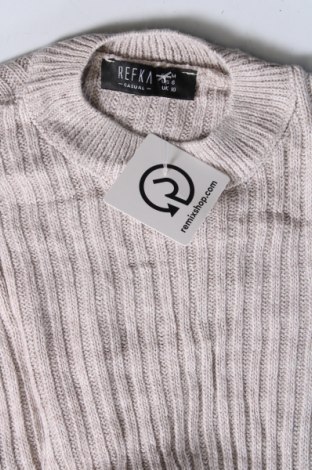Дамски пуловер Refka, Размер M, Цвят Бежов, Цена 7,25 лв.